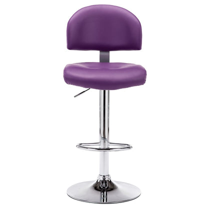 Taburete De Cocina De Cuero Sintético Morado_0