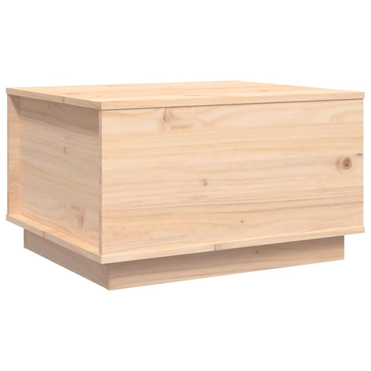 Mesa De Centro De Madera Maciza De Pino 60x50x35 Cm_0