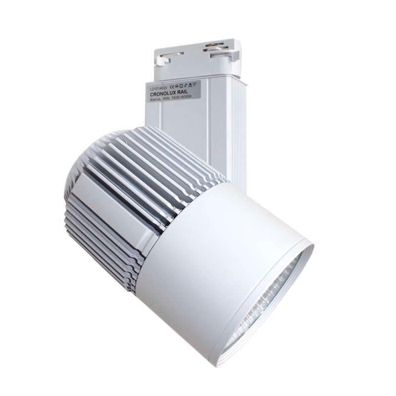 Foco Carril Monofásico Cronolux Chip Cree Led, Blanco, 35w, Blanco Cálido_2