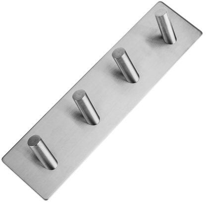 Perchero De Pared De Acero Inoxidable. Colgador De Ropa Y Toallero Con 4 Ganchos Inclinados_1