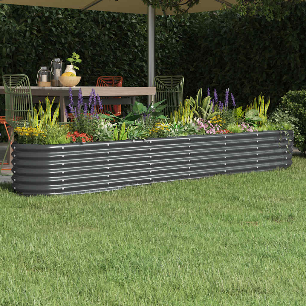 Jardinera Arriate Acero Galvanizado Antracita 260x40x36 Cm_1