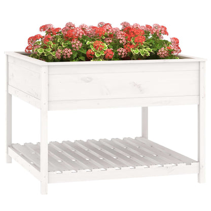Jardinera De Estante Madera Maciza Pino Blanca 111,5x111,5x81cm_3