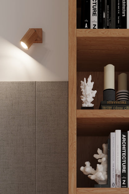 Aplique De Pared Zeke, Roble, Gu10_3
