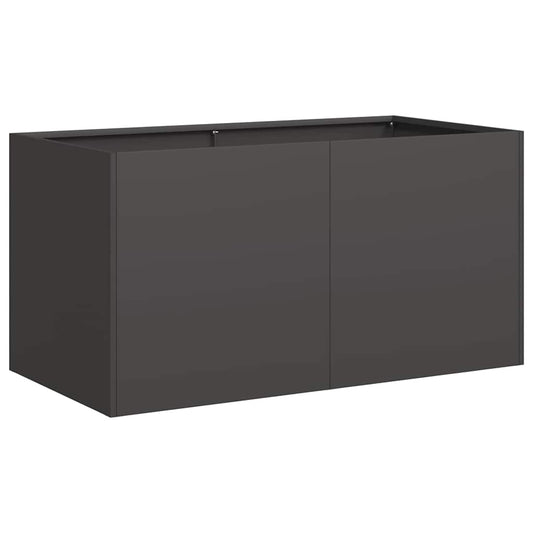 Jardinera De Acero Laminado En Frío Negro 80x40x40 Cm_0