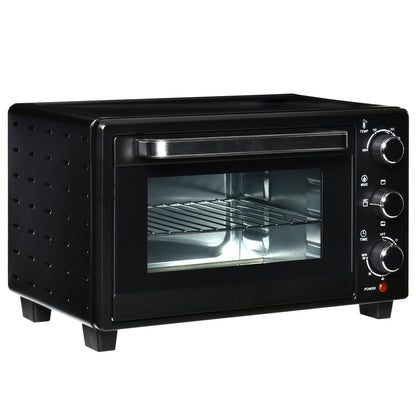 Homcom Horno Eléctrico De Sobremesa De 21l 1400w Con Temporizador Negro_0
