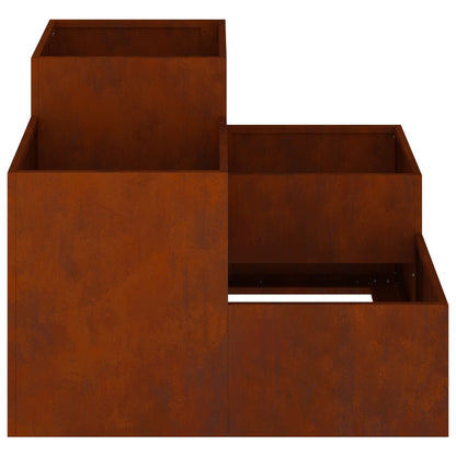 Maceta Para Jardín Oxidado 80 X 80 X 60 Cm Acero Autopatinable_5
