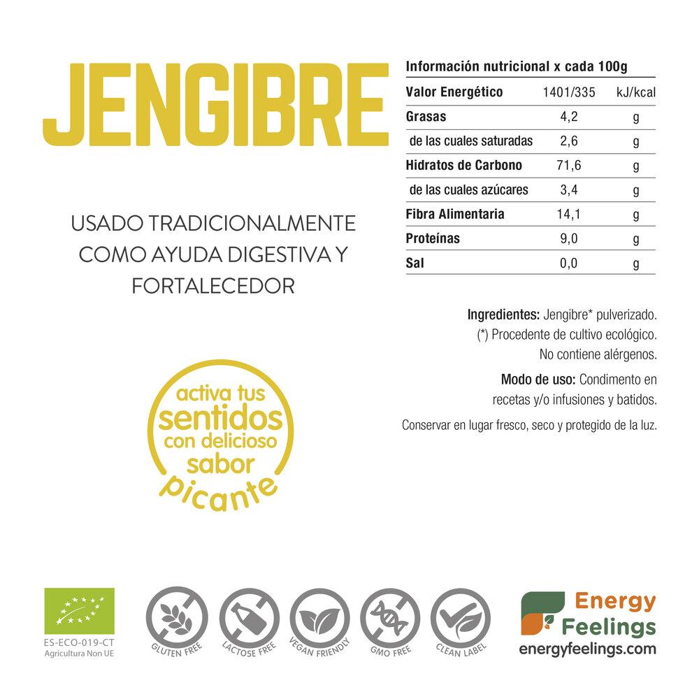Gengibre em pó orgânico Energy Feelings 1 kg