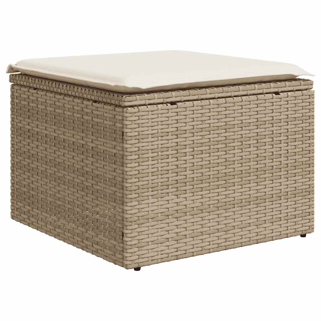 Set Sofás Jardín Y Cojines 2 Pzas Ratán Sintético Acacia Beige / Vetonek_4