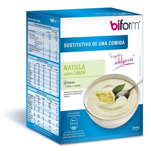 Substituto de creme sabor limão Biforme, 6 saquetas