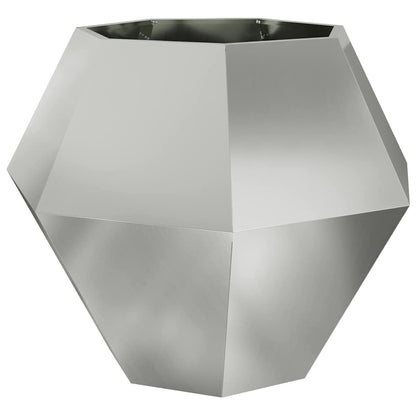 Jardinera 2 Pcs Plateado 100 X 100 X 80 Cm Acero Galvanizado_4