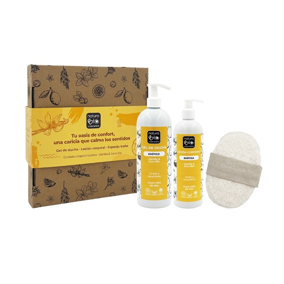 Pack Higiene e Cuidado Corporal Exótico + Oferta Caixa Presente NaturaBIO Cosmetics