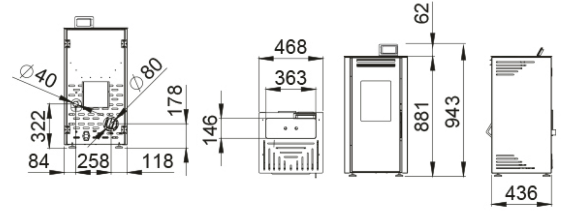 Bricosol Estufa De Pellet Boreal 6 Kw Negro_4
