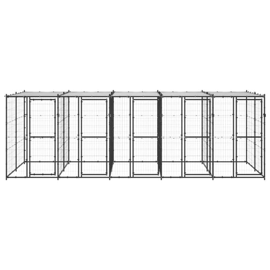 Perrera De Exterior De Acero Con Techo 12,1 M²_0