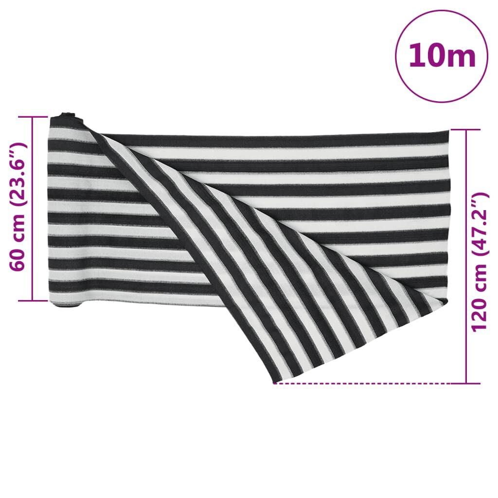 Vidaxl Red De Privacidad Hdpe Gris Antracita Y Blanco 1,2x10 M 75 G/m²_2