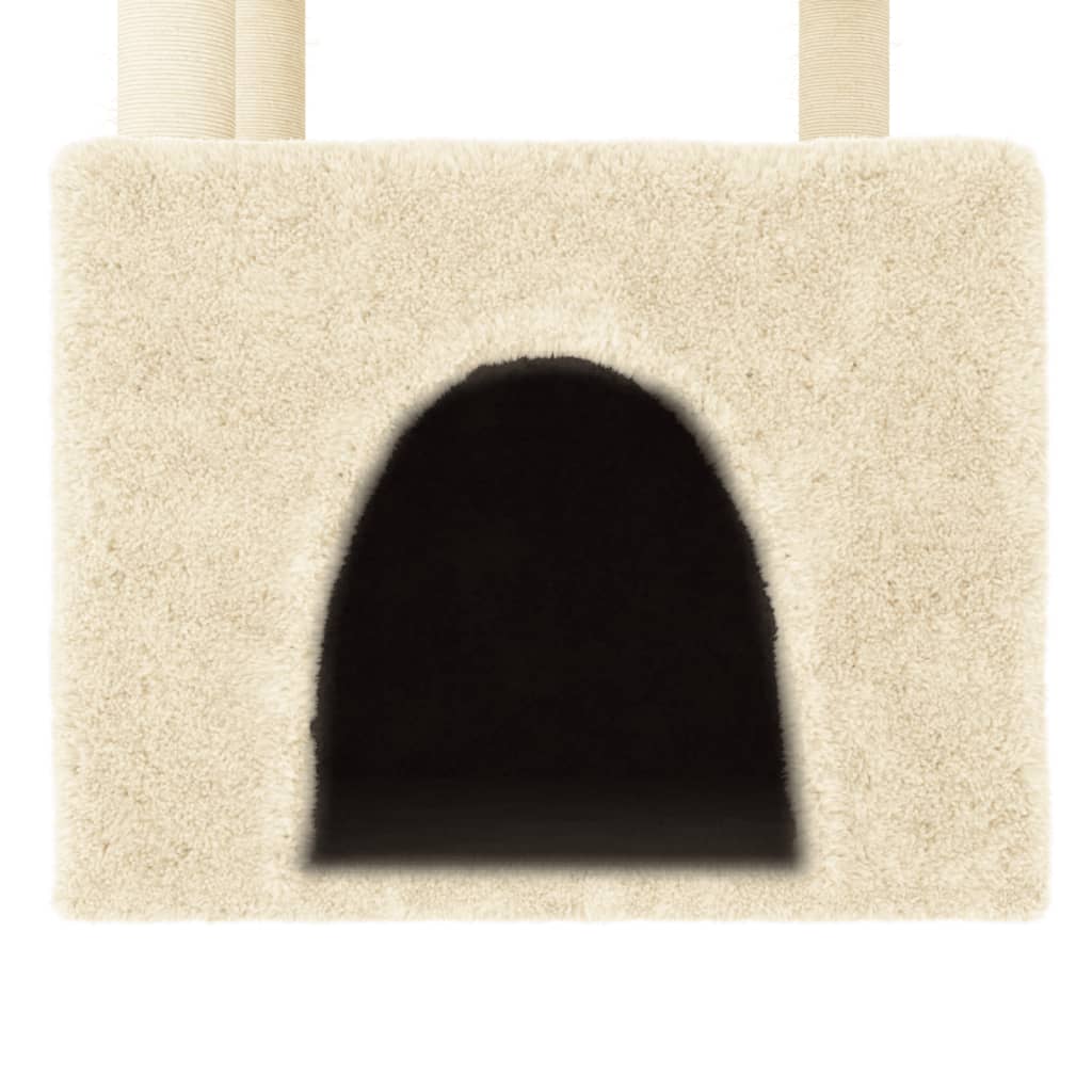 Rascador Para Gatos Con Postes De Sisal Color Crema 109,5 Cm_4