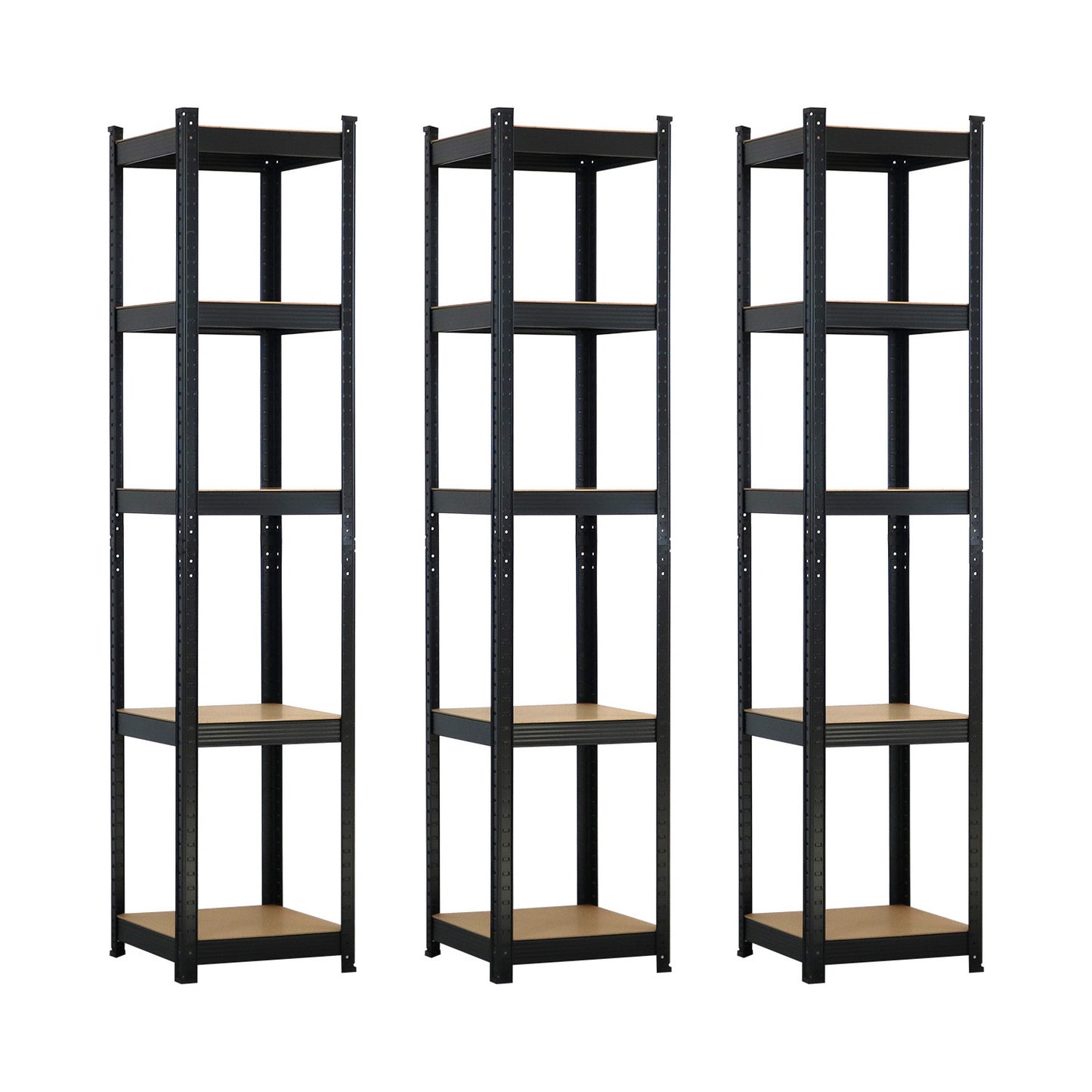Pack 3 Estanterías Modulares Con 5 Baldas Ajustables 180x40x40cm 7house_0