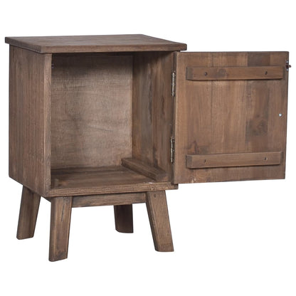 Mesita De Noche De Madera Maciza De Teca 40x30x53 Cm_1
