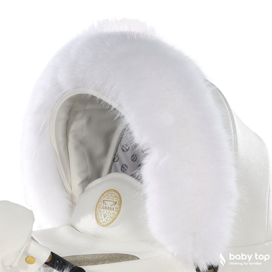 Pelo Decorativo Para Carro De Muñecas Blanco_0