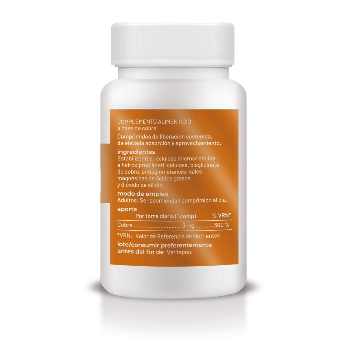 Cobre de libertação sustentada, Soria Natural, 60 comprimidos