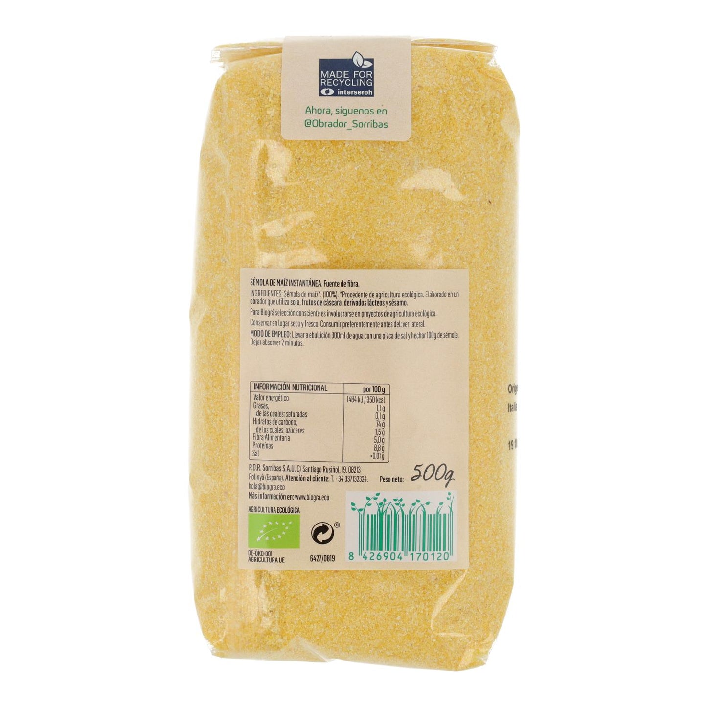 Sêmola de Milho Polenta Eco Biográ 500g
