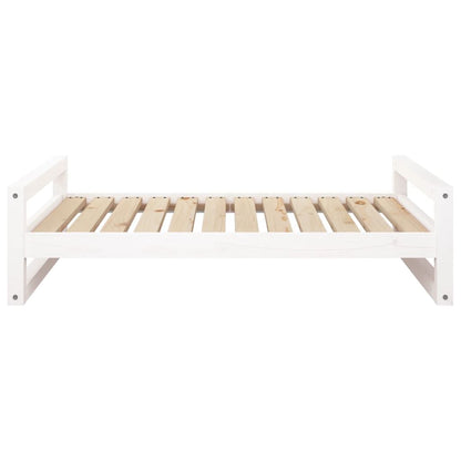 Vidaxl Cama Para Perros Madera Maciza De Pino Blanco 105,5x75,5x28 Cm_4