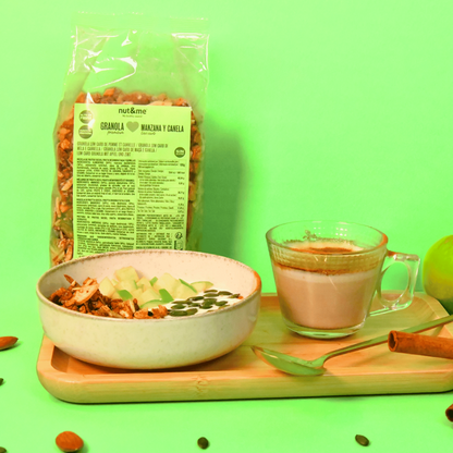 Granola de maçã e canela com baixo teor de hidratos de carbono 500 g Nut&amp;me