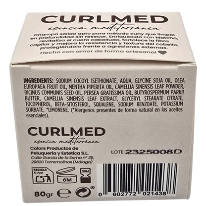 Curlmed Champú Sólido Cabello Quebradizo Té Matcha 80g_4