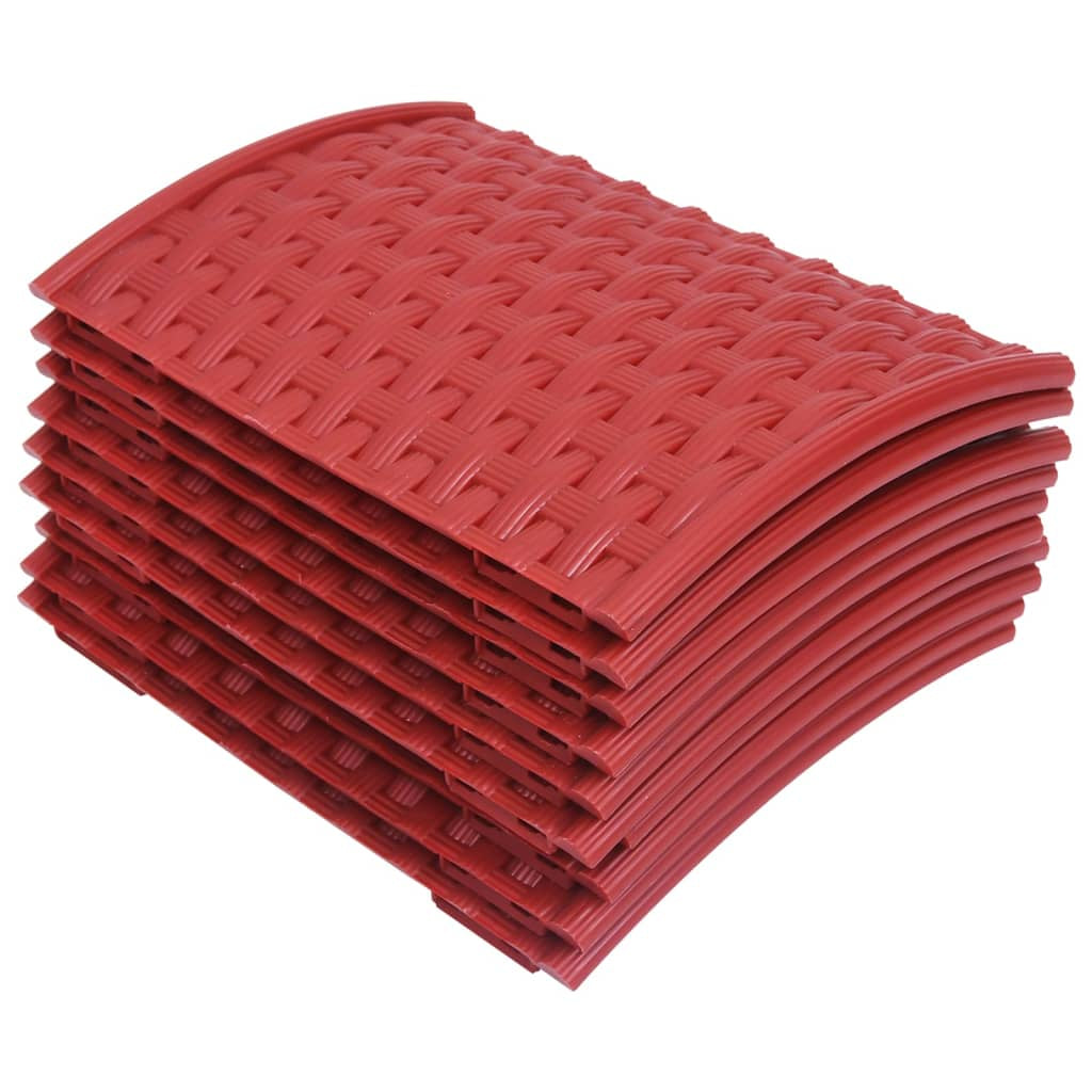 Vidaxl Falda Del Árbol De Navidad Roja Ø65x19,5 Cm_3