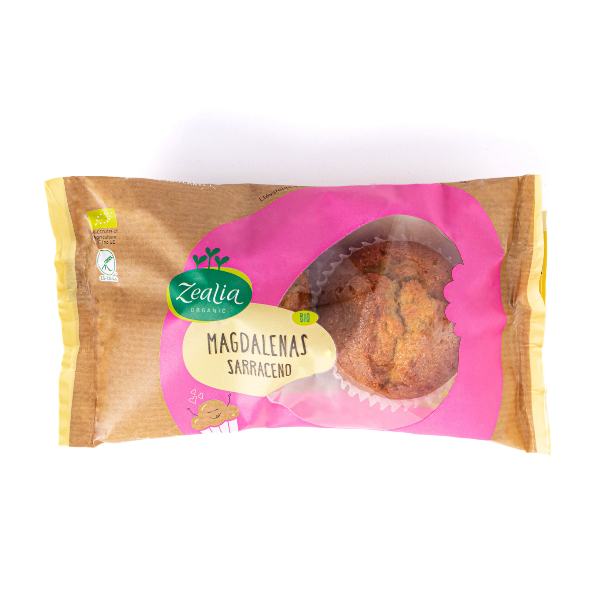 Muffins de trigo sarraceno sem glúten biológicos Zealia 2 unidades 70 g