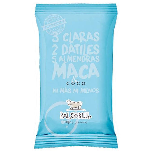 Barra Energética PaleoBull de Tâmaras, Amêndoas, Maca e Coco, 50g