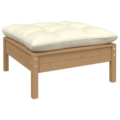 Vidaxl Muebles De Jardín 8 Pzas Y Cojines Madera De Pino Marrón Miel_3