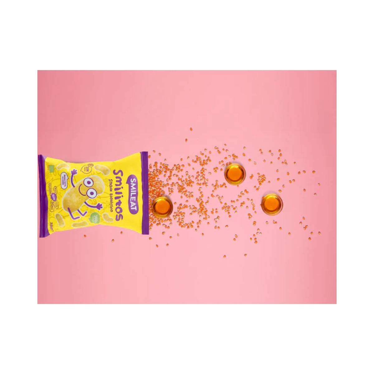 PROMOÇÃO 3x Smilitos, Minhocas de milho biológicas Smileat, 38 g