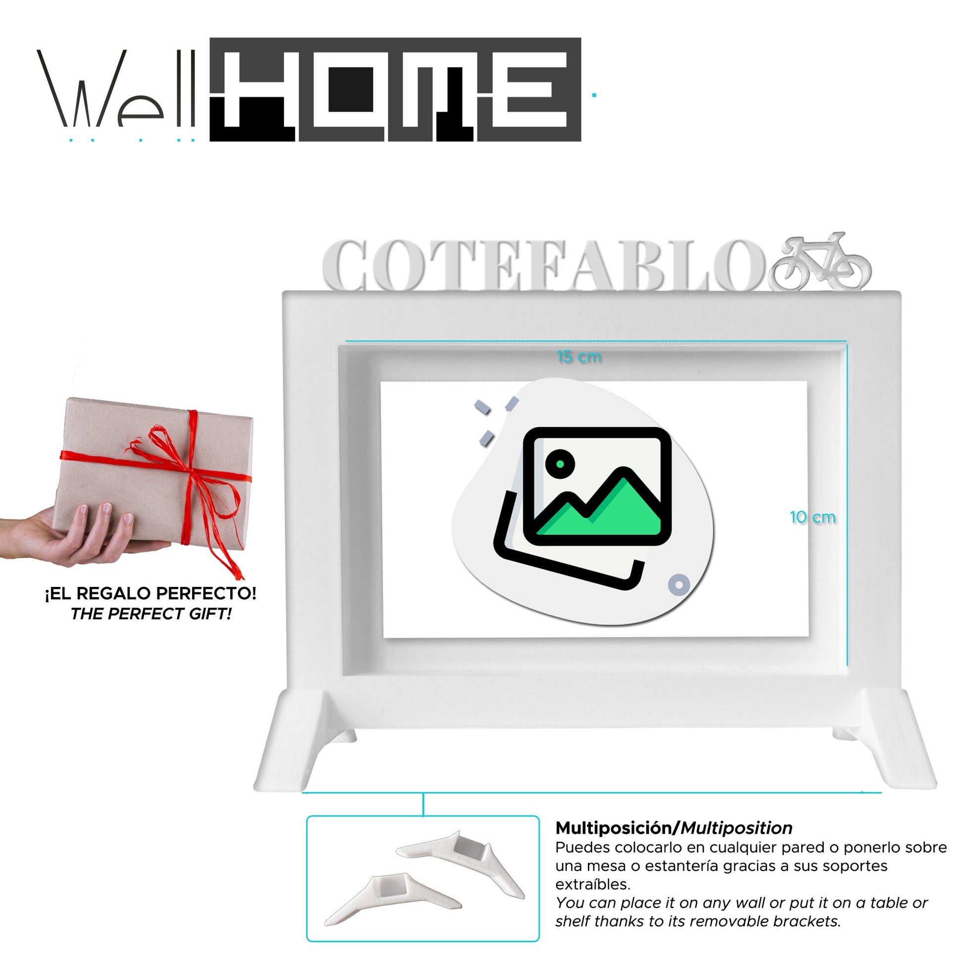 Wellhome - Marco Cotefablo Blanco 20,5x13,5 Cm Para Fotos 10x15 Cm_1