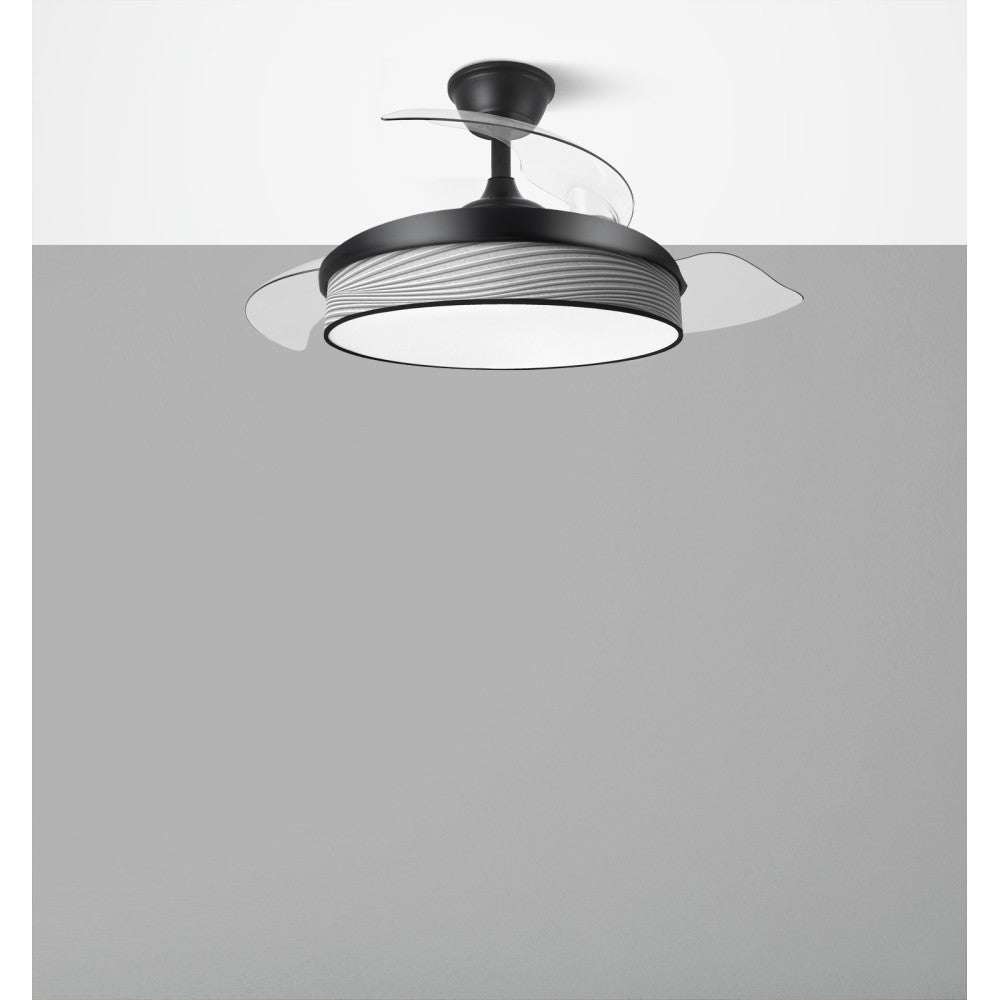 Ventilador Dc Moda 72w Negro/surco Gris 108d 3aspas 7200lm 3000k,4000k,6000k Remoto+memoria+temporizador_3