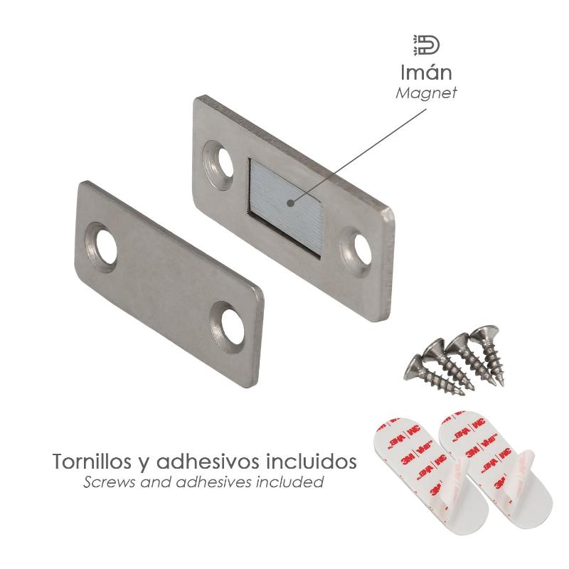 Cierre Iman Universal Atornillable/ Adhesivo Para Puertas / Cajones / Frigorificos / Armarios._1