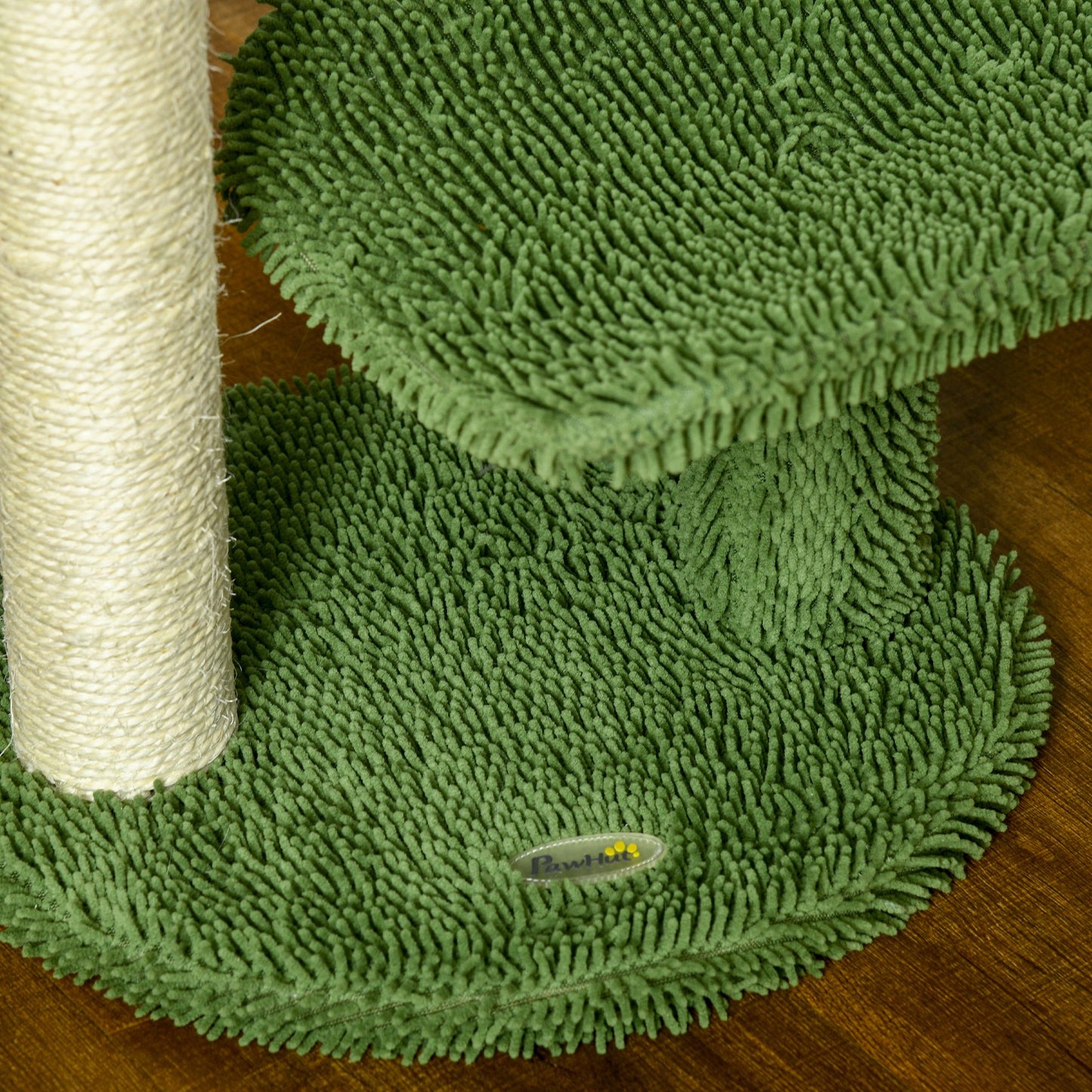 Pawhut Árbol De Cactus Para Gatos 55,5 Cm Con Postes De Sisal Cama Bola Verde_4