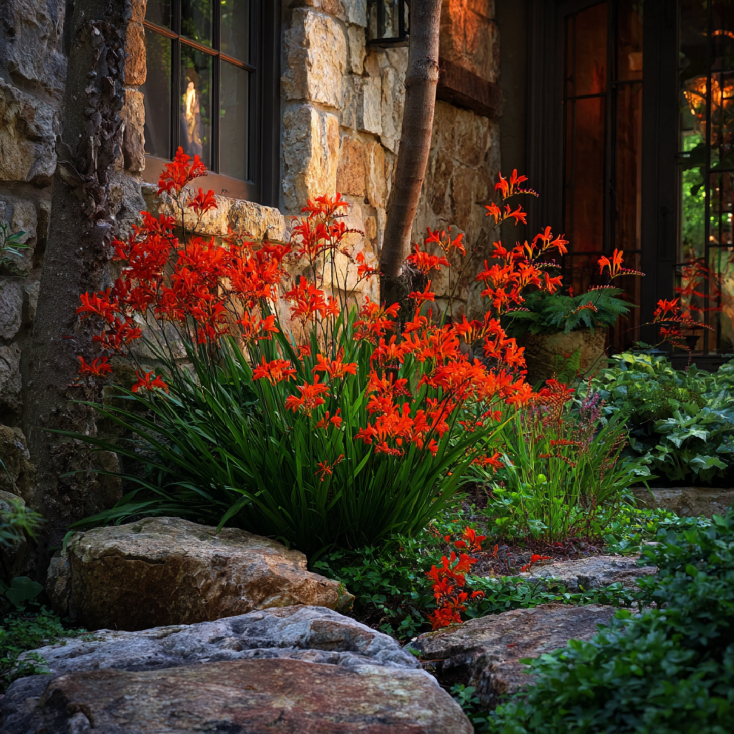 Montbretia - 50 Pzs - Crocosmia Curtonus 'lucifer' - Bulbos De Flores - Rojo_4