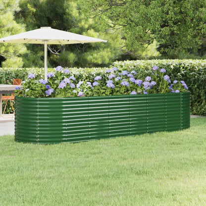Jardinera Arriate Acero Galvanizado Verde 322x100x68 Cm_1