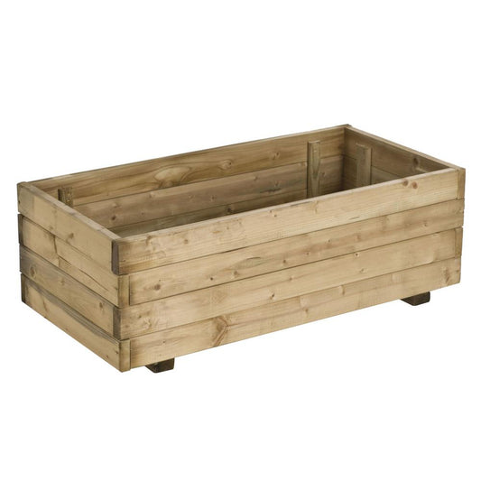 Floreira retangular em madeira 80 x 40 cm 63 L