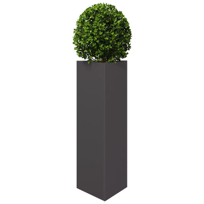 Jardinera Triangular Acero Negro 30x26x75 Cm_2