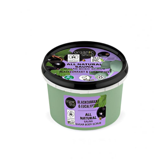 Esfoliante Corporal de Açúcar com Groselha Preta e Eucalipto Sauna, Loja Biológica 250 ml