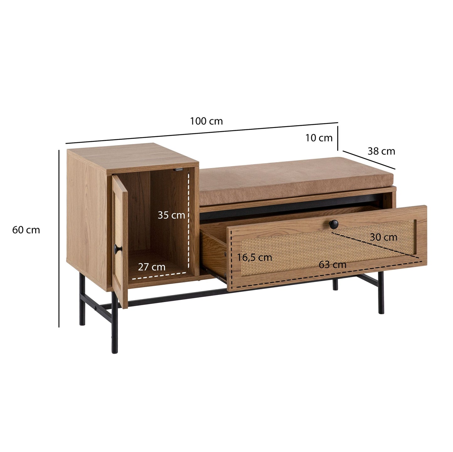 Zapatero Con Asiento 100x60x38 Cm_3