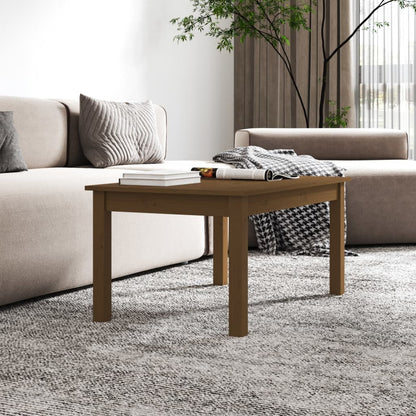 Mesa De Centro Madera Maciza De Pino Marrón Miel 80x50x40 Cm_3