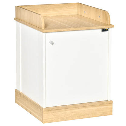 Pawhut Casa Gatos De Madera Mueble Arenero Estante Puerta Y Entrada 48,5x53x67cm_4