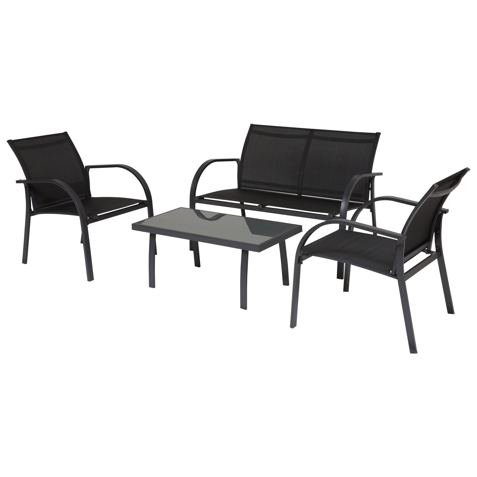 Outsunny Conjunto Sillones Para Jardín Con Mesa De Centro Y Sofá De 67x110x76 Cm_0