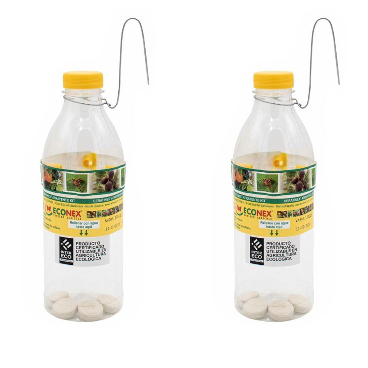 Pack de 2 kits Ceratinex de atrativos para moscas da fruta e da azeitona