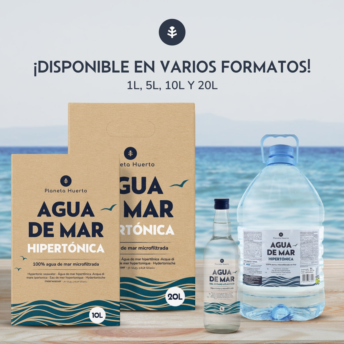 Água do Mar Hipertónica Planeta Huerto Garrafa 5 L