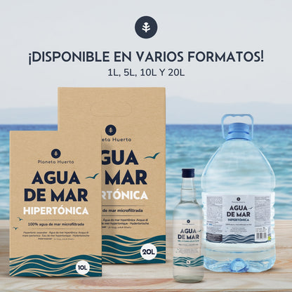 Pack de 2 Águas do Mar Hipertónicas em Garrafa de 5 L da Planeta Huerto