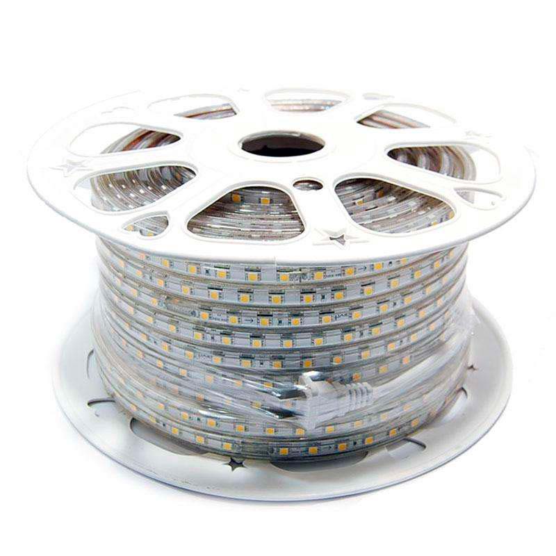 Tira Led 220v Smd5050, 60led/m, Carrete 50 Metros, Verde_0