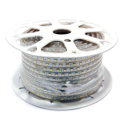 Tira Led 220v Smd5050, 60led/m, Carrete 50 Metros, Blanco Cálido_0